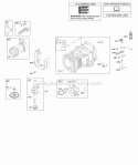 Camshaft Crankshaft Cylinder Piston Rings Connecting Rod Diagram and Parts List for 31Q777-0036-E1  Briggs and Stratton Engine